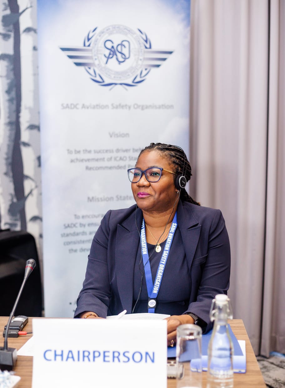 Chairperson of the SASO CAC meeting, Ms Amelia Kuvingua of ANAC, Angola